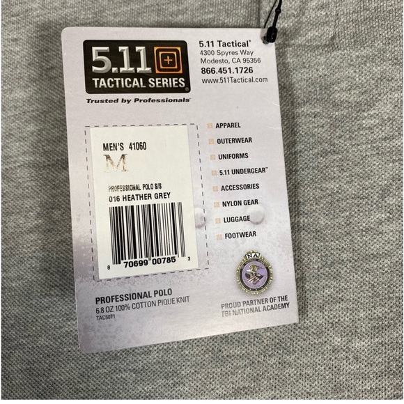 5.11 Tactical Shirt Men’s Medium Polo Gray Master Instructor Taser Embroidered - Picture 5 of 13